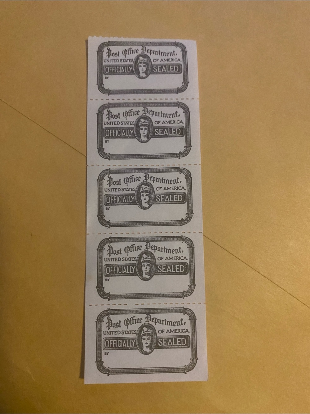 Officially Sealed Sticker Labels - White New and unused